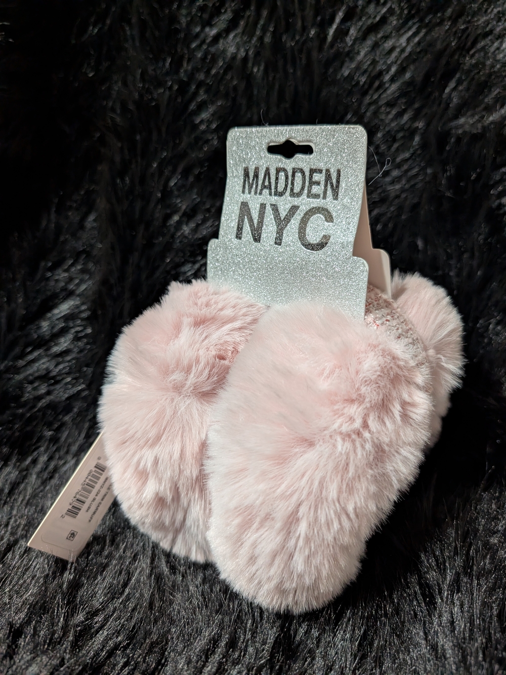 Madden NYC Women's Pink Faux-Fur Earmuffs